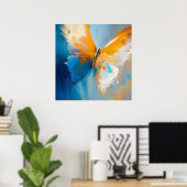 Becoming Light – Abstract Butterfly In Motion ポスター (ホームオフィス)