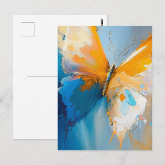 Becoming Light – Abstract Butterfly In Motion ポストカード (正面/裏面)