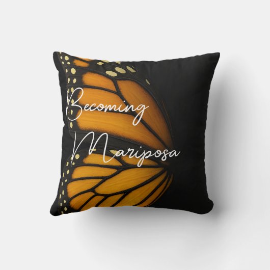 Becoming Mariposa Monarch Butterfly Wing クッション (裏面)