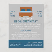 Bed Logo, Bed & Breakfast Accommodation Advert チラシ (正面)