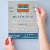 Bed Logo, Bed & Breakfast Accommodation Advert チラシ (手)