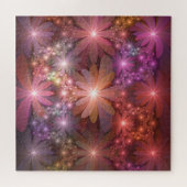 Bed Of Flowers Colorful Shiny Abstract Fractal Art ジグソーパズル (横)