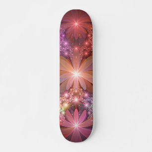 Bed Of Flowers Colorful Shiny Abstract Fractal Art スケートボード
