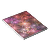 Bed Of Flowers Colorful Shiny Abstract Fractal Art ノートパッド (アングル)