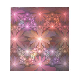 Bed Of Flowers Colorful Shiny Abstract Fractal Art ノートパッド
