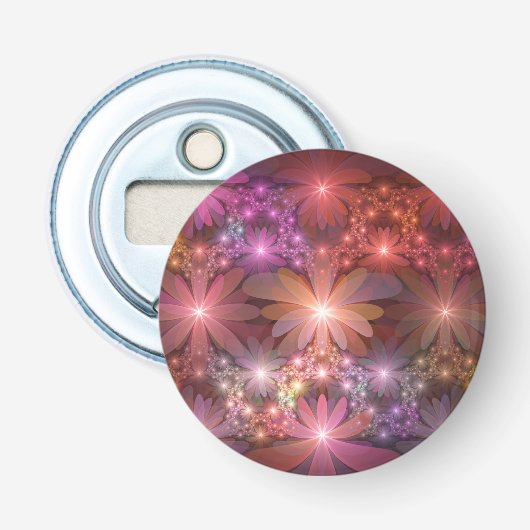 Bed Of Flowers Colorful Shiny Abstract Fractal Art 栓抜き (正面)