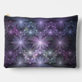 Bed of Flowers Trendy Shiny Abstract Fractal Art アクセサリーポーチ