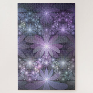 Bed of Flowers Trendy Shiny Abstract Fractal Art ジグソーパズル