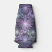 Bed of Flowers Trendy Shiny Abstract Fractal Art ボトルクーラー (正面)