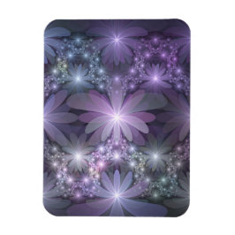 Bed of Flowers Trendy Shiny Abstract Fractal Art マグネット
