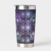 Bed of Flowers Trendy Shiny Abstract Fractal Art 保温保冷タンブラー (右面)