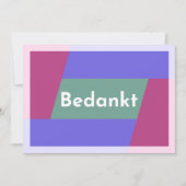 "Bedankt" サンキューカード (正面)