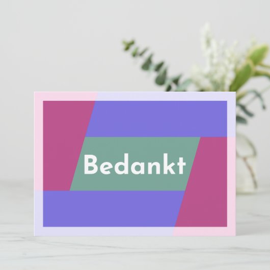 "Bedankt" サンキューカード (スタンド正面)