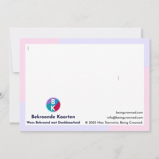 "Bedankt" サンキューカード (裏面)