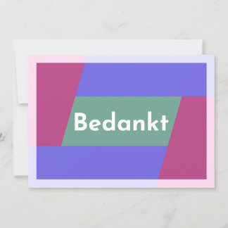 "Bedankt" サンキューカード