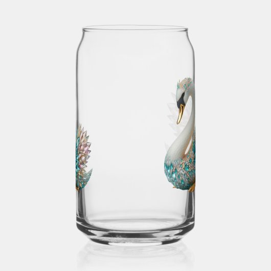 Bedazzled Diamond Swan Gold Crystal Bling ガラス缶 (右)