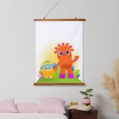 BeddyByesウッドトップウォールタペストリーMeMoとBaBa 吊り下げ型タペストリー (寝室)