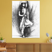 Bedhund – フィギュア絵を描ル キャンバスプリント (インサイチュ (リビング))