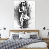 Bedhund – フィギュア絵を描ル キャンバスプリント (インサイチュ (寝室))