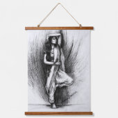 Bedhund – フィギュア絵を描ル 吊り下げ型タペストリー (正面)