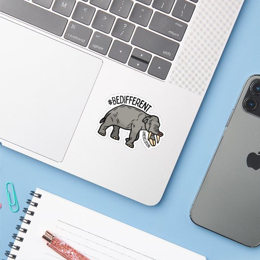 #BeDifferent Amebelodon Sticker シール (ノートパソコンとiPhone)