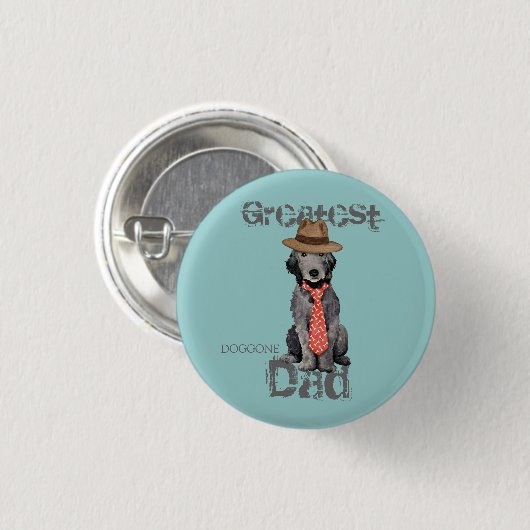 Bedlington Dad 缶バッジ (正面&裏面)