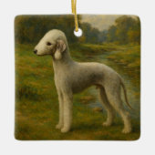 Bedlington Terrier セラミックオーナメント (正面)