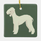 Bedlington Terrier セラミックオーナメント (正面)