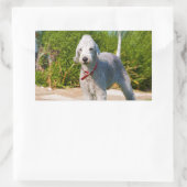 bedlington-terrier-full.png 長方形シール (バッグ)