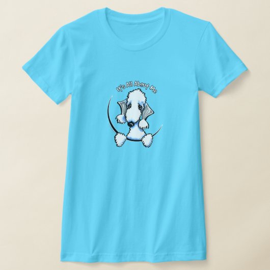 Bedlington Terrier IAAMロゴ Tシャツ (レイダウン)