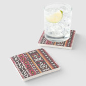 Bedouin Sadu Fabric Pattern ストーンコースター (横)