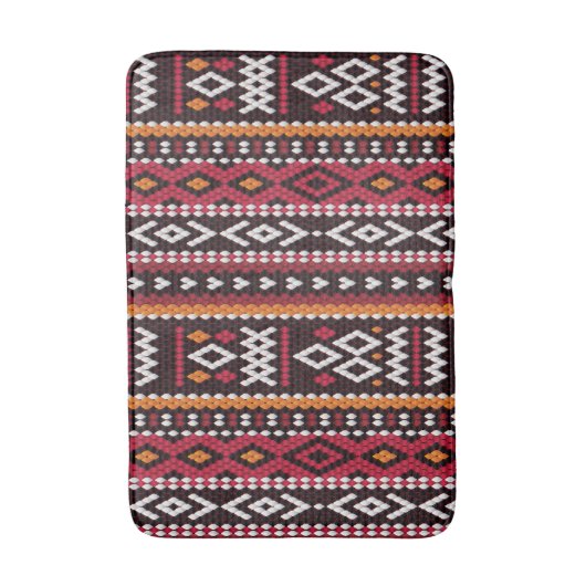 Bedouin Sadu Fabric Pattern バスマット (正面縦)