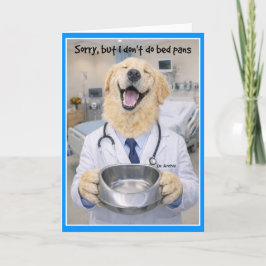 Bedpan Help Get Well Card  BPA-1 カード