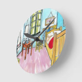 Bedroom ラウンド壁時計 (傾斜)