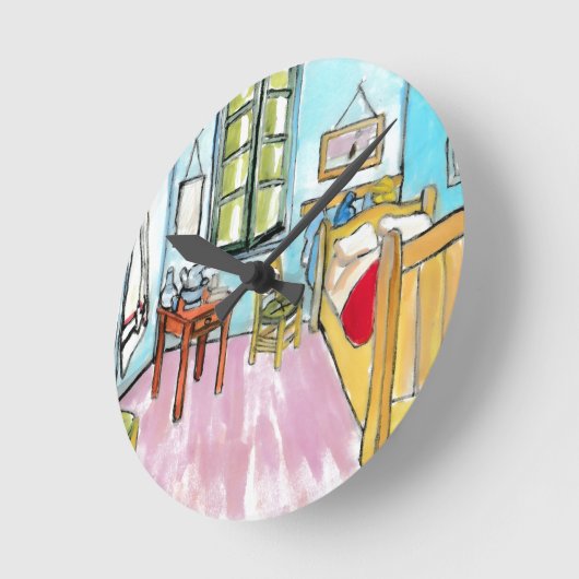 Bedroom ラウンド壁時計 (傾斜)