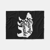 Bedstefar Like A Normal Grandpa But Cooler Retro  フリースブランケット (正面(横))