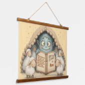 Bedtime Stories by Mom Cute Monster Baby Blanket 吊り下げ型タペストリー (傾斜あり)