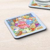 BEDTIME STORY懸命プラスティックコースター – 青 コースター (左側)