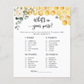 Beeあなたの財布の赤ちゃんシャワーゲームに何がある (正面)