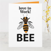 Beeが大好き カード (黄色い花)