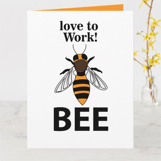 Beeが大好き カード (黄色い花)