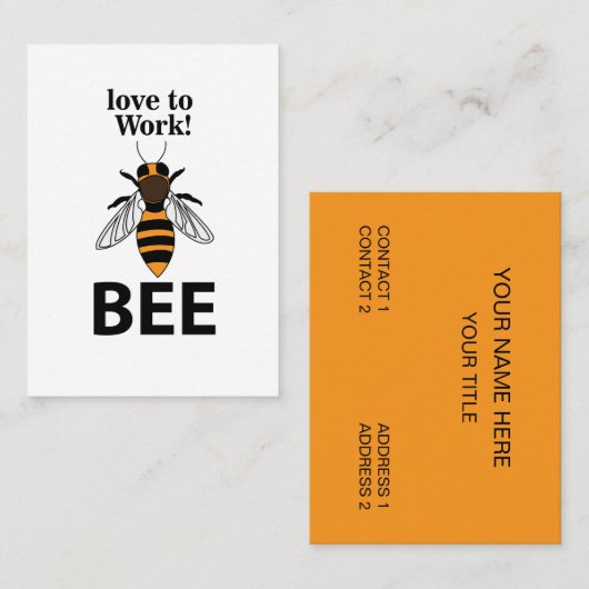 Beeが大好き 名刺 (正面/裏面)