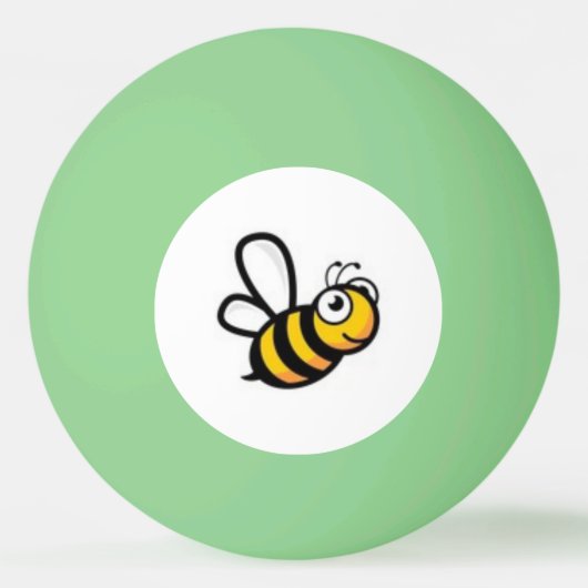 Beeで濃い緑に自分の輝きを作る 卓球ボール (正面)