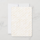 BeeとゴールデンハニカムパターンRSVP 2 出欠カード (裏面)