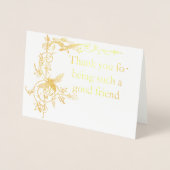 Beeと友達のヴィンテージモチーフをありがとう 箔カード (正面)