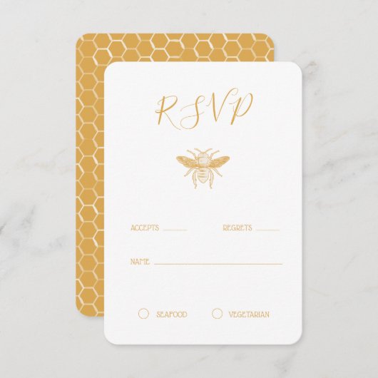 BeeとGolden Hinkic Pattern RSVP (正面/裏面)