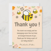 Beeのお礼カード Sweet as can bee Mommy to bee サンキューカード (正面)