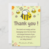 Beeのお礼カード Sweet as can bee Mommy to bee サンキューカード (正面)