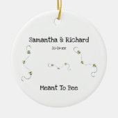 Beeのクールカスタマイズ可能な文字 セラミックオーナメント (正面)