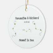 Beeのクールカスタマイズ可能な文字 セラミックオーナメント (左)